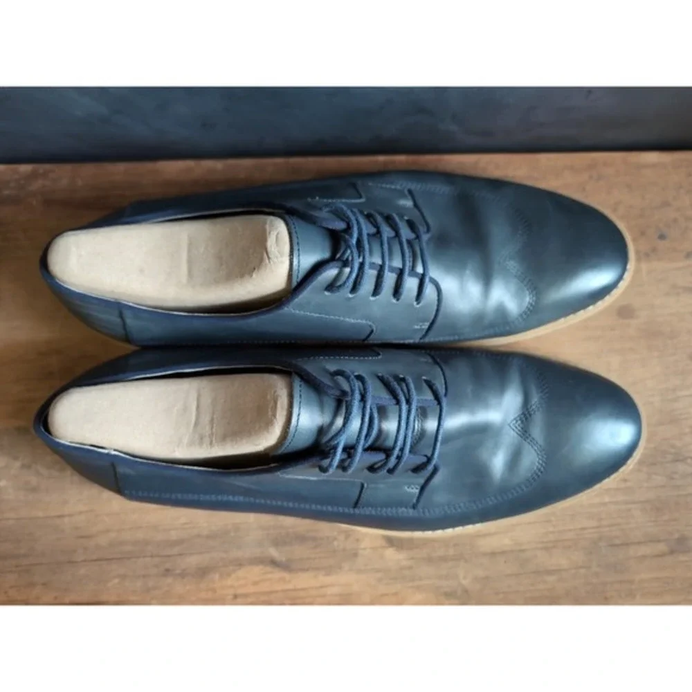 Clarks Men's 12 Wing Tip Leather Casual Lace-up Oxfords Blue 21951, Wedding Work